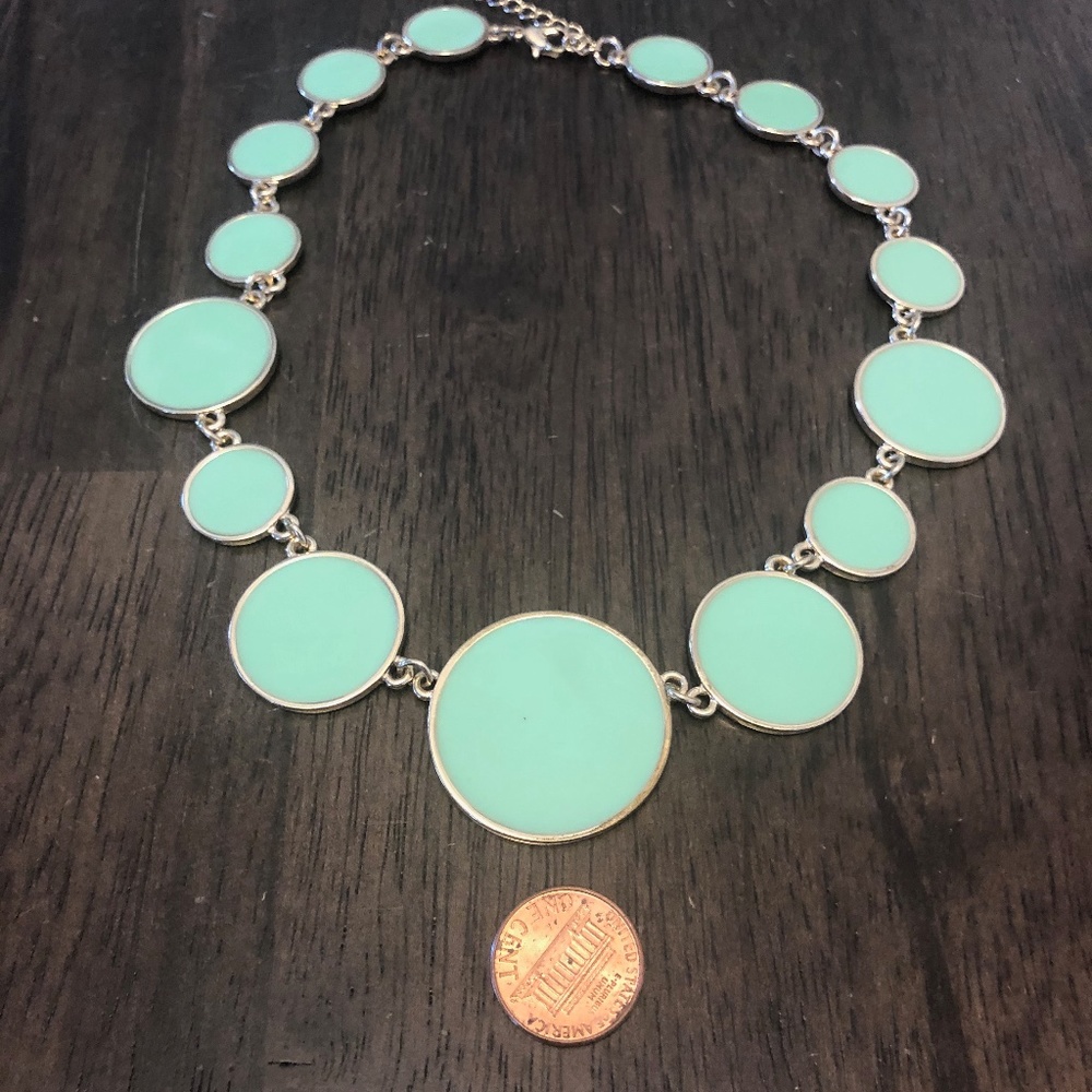 Mint and gold statement necklace